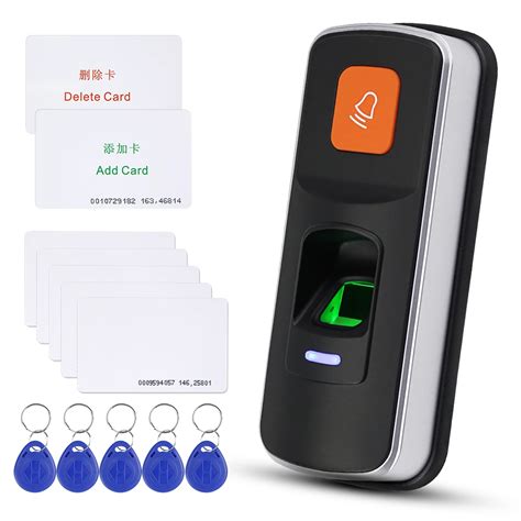 fingerprint and id card reader access control system|fingerprint scanner for door.